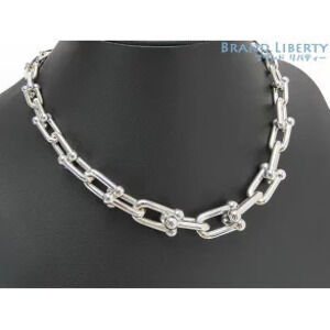 Tiffany Co Graduated Link Necklace Sterling Silver Choker Pendant